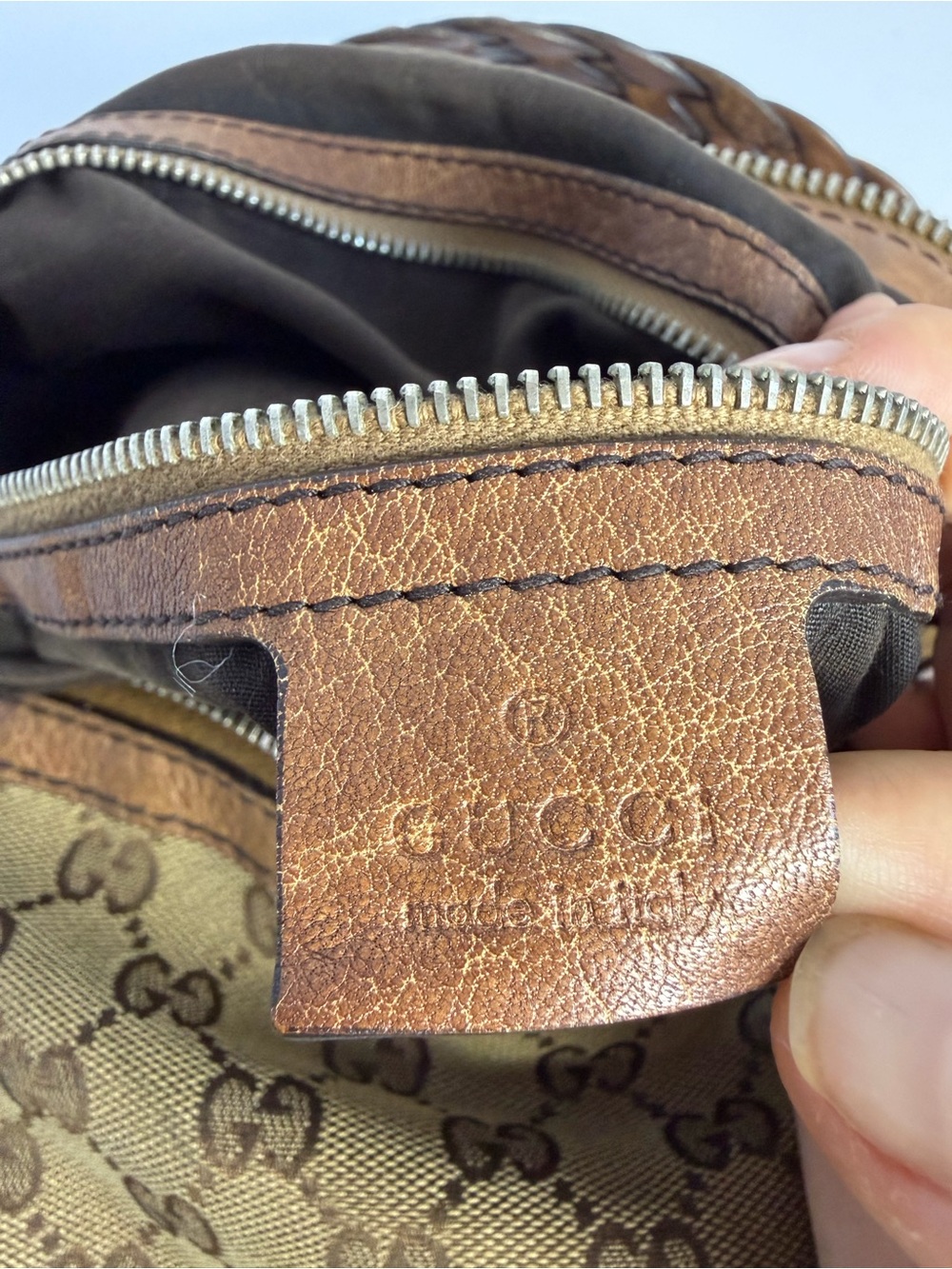 Gucci GG Monogram Canvas Hobo Shoulder Bag - Picture 14 of 16